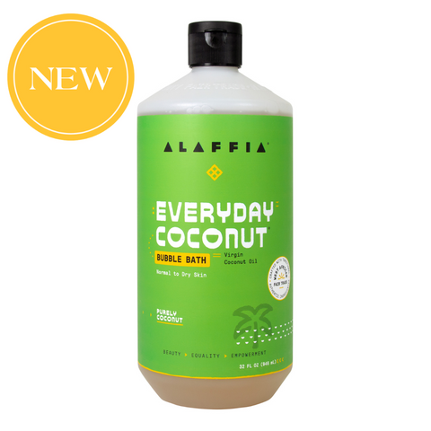 Alaffia EveryDay Coconut Bubble Bath, Purely Coconut  32oz