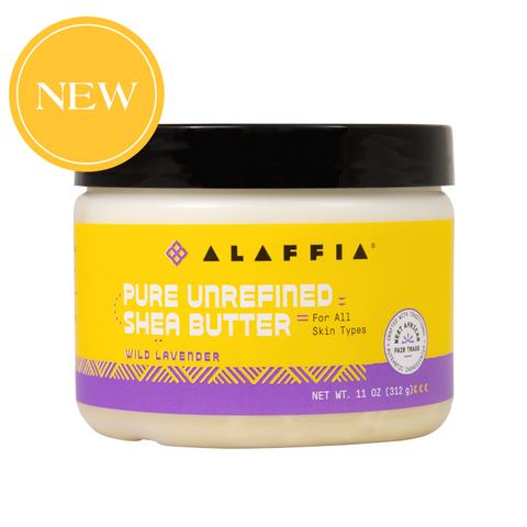 Alaffia Pure Unrefined Shea Butter, Wild Lavender 11oz